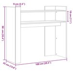 vidaXL Table console blanc 100x35x90 cm bois d’ingénierie