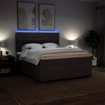 vidaXL Sommier à lattes de lit avec matelas Marron foncé 180x200 cm