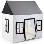 CHILDHOME Aire de jeu 125x95x145 cm Toile Blanc et noir