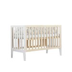 Lit bébé KIPPY 60 x 120 blanc et naturel