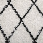 vidaXL Tapis shaggy à poils longs moderne crème et noir 120x170 cm