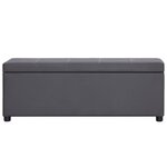 vidaXL Banc avec compartiment de rangement 116 cm Gris Similicuir
