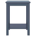 vidaXL Table de chevet Gris clair 35x30x47 cm Bois de pin massif
