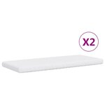 vidaXL Lit de jour avec gigogne et matelas gris clair 80x200 cm tissu