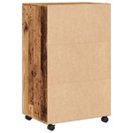 vidaXL Armoire à roulettes vieux bois 55x40x91 cm bois d'ingénierie