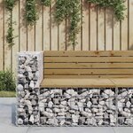 vidaXL Banc de jardin design gabion 92x71x65 5cm bois de pin imprégné