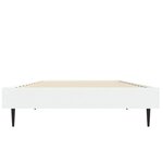 vidaXL Cadre de lit blanc 75x190 cm bois d'ingénierie