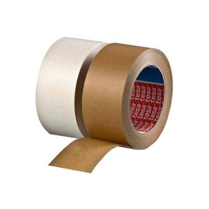 Ruban d'emballage Kraft 115µ sans solvant (ép. Support 85µ) chamois 50m x 75mm TESA