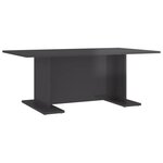 vidaXL Table basse Gris brillant 103 5x60x40 cm Aggloméré