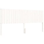 vidaXL Cadre de lit avec tête de lit blanc 200x200 cm bois massif