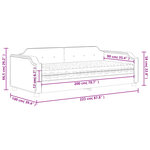 vidaXL Lit de jour avec matelas gris foncé 90x200 cm tissu