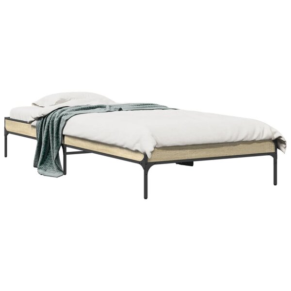 vidaXL Cadre de lit sans matelas chêne sonoma 75x190 cm