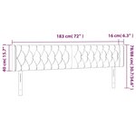 vidaXL Tête de lit à LED Noir 183x16x78/88 cm Tissu
