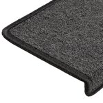 vidaXL Tapis d'escalier 15 Pièces 65x21x4 cm Anthracite