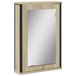 vidaXL Armoire à miroir de salle de bain chêne sonoma bois ingénierie