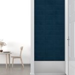 vidaXL Panneaux muraux 12 Pièces Bleu 30x15 cm Velours 0 54 m²