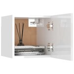 vidaXL Tables de chevet 2 Pièces Blanc brillant 30 5x30x30 cm