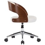 vidaXL Chaises pivotantes à manger lot de 4 bois courbé et similicuir