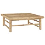 vidaXL Salon de jardin 3 Pièces avec coussins blanc crème Bambou