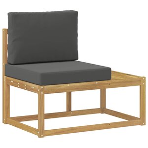 vidaXL Canapé d'extérieur en bout avec coussin Blanc 91 x 63 x 73 cm