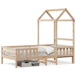 vidaXL Cadre de lit avec toit 80x200 cm bois de pin massif