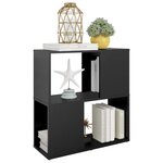vidaXL Bibliothèque Noir 60x24x63 cm Bois d'ingénierie