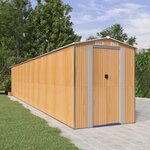 vidaXL Abri de jardin Marron clair 192x1021x223 cm Acier galvanisé