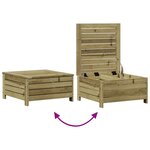vidaXL Salon de jardin 4 Pièces avec coussins bois de pin imprégné