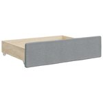vidaXL Lit de jour avec gigogne et tiroirs gris clair 80x200 cm tissu