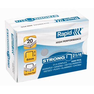 Boite de 5000 Agrafes Strong 21/4 galvanisées RAPID