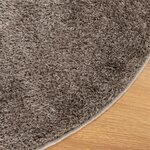 vidaXL Tapis ISTAN à poils longs aspect brillant gris Ø 200 cm