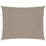 vidaXL Voile de parasol tissu oxford rectangulaire 6x8 m taupe