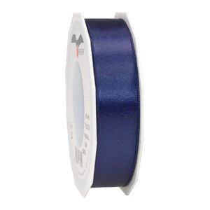 Satin double face 25-m-rouleau 25 mm bleu nuit