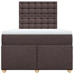 vidaXL Sommier à lattes de lit avec matelas Marron foncé 120x200 cm