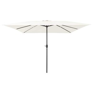 vidaXL Parasol de jardin Sable 295 x 295 x 245 cm Polyester et Acier