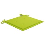vidaXL Chaises Batavia lot de 2 coussins vert vif Bois de teck massif