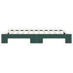 vidaXL Lit de jour avec lit gigogne vert foncé 100x200 cm velours