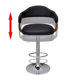 vidaXL Tabourets de bar lot de 2 bois courbé
