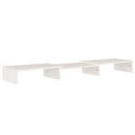 vidaXL Support de moniteur Blanc 80x24x10 5 cm Bois de pin solide