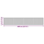vidaXL Tapis rectangulaire noir 70x400 cm bambou