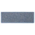 vidaXL Tapis d'escalier autocollants 15 Pièces 65x21x4 cm Bleu