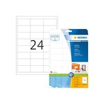 Etiquettes premium, 25 feuilles a4 66 x 33,8 mm, blanc 600 sur 25 f herma