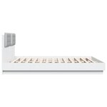 vidaXL Cadre de lit avec tête de lit blanc 180x200cm bois d'ingénierie