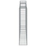 vidaXL Paniers à gabions arqués 6 Pièces 300x30x140/160 cm fer galvanisé