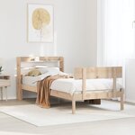 vidaXL Cadre de lit sans matelas 90x200 cm bois de pin massif
