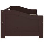 vidaXL Lit de repos 3 places Marron foncé Bois de pin massif 90x200 cm