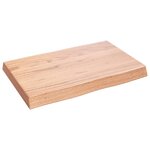 vidaXL Dessus de table bois massif traité bordure assortie