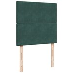 vidaXL Sommier à lattes de lit avec matelas Vert foncé 90x200 cm