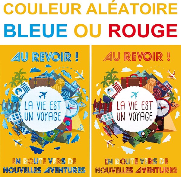 Carte départ au revoir avec enveloppe pour retraite ou déménagement bonne route