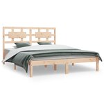 vidaXL Cadre de lit Bois de pin massif 200x200 cm